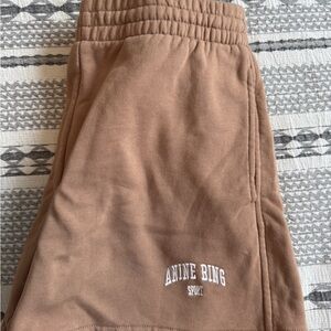 Anine Bing Brown Shorts with Elastic Waistband and Soft Fabric